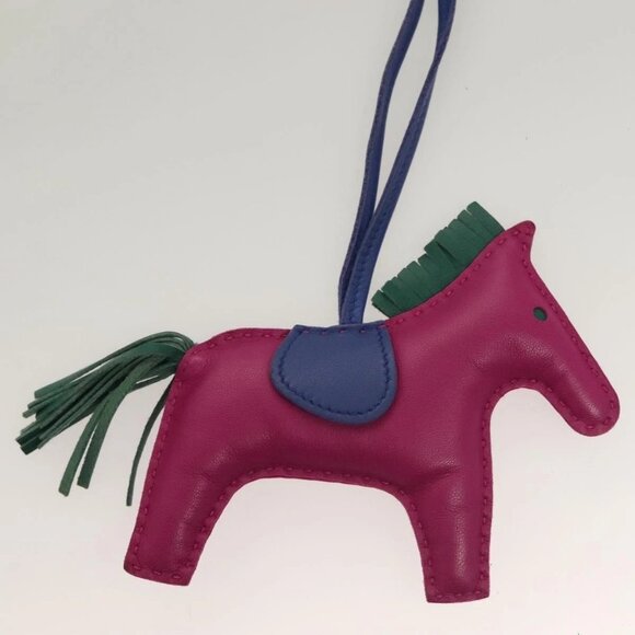 HERMES Rodeo Charm PM Leather Purple Auth - Picture 4 of 9